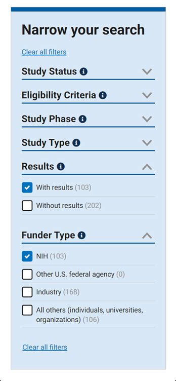 Narrow your search results with filters .